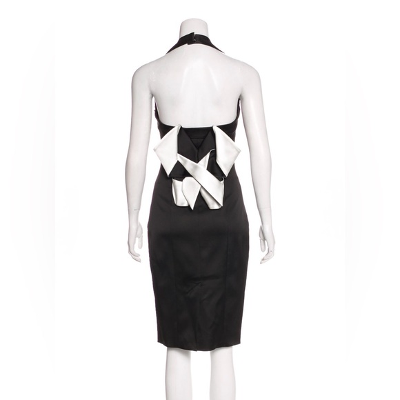 Karen Millen Dresses & Skirts - Karen Millen Halter Midi Dress Origami Bow 38 6